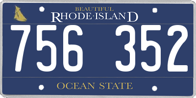 RI license plate 756352