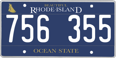 RI license plate 756355