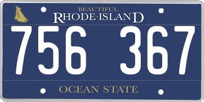 RI license plate 756367