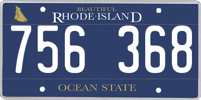 RI license plate 756368