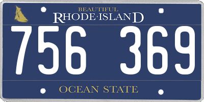 RI license plate 756369
