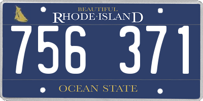 RI license plate 756371