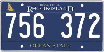 RI license plate 756372