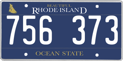 RI license plate 756373