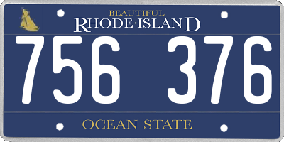 RI license plate 756376