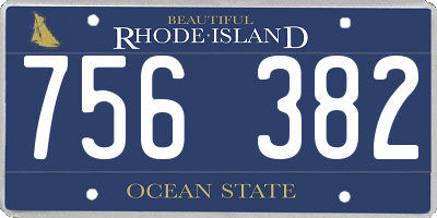 RI license plate 756382
