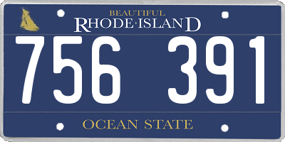 RI license plate 756391