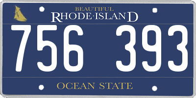 RI license plate 756393