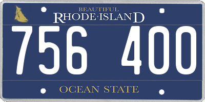 RI license plate 756400