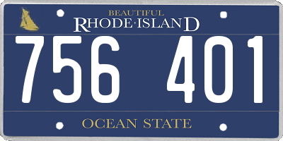 RI license plate 756401