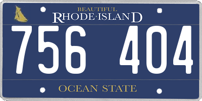RI license plate 756404