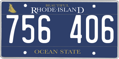 RI license plate 756406