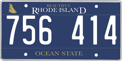RI license plate 756414