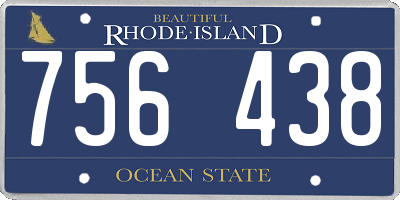 RI license plate 756438