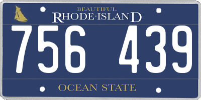 RI license plate 756439