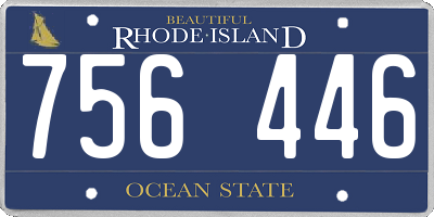 RI license plate 756446