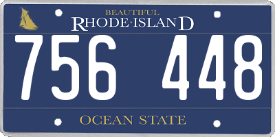 RI license plate 756448