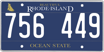 RI license plate 756449