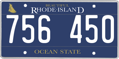 RI license plate 756450
