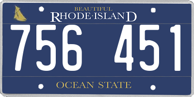 RI license plate 756451