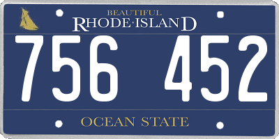 RI license plate 756452