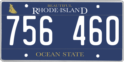 RI license plate 756460