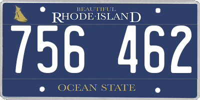 RI license plate 756462