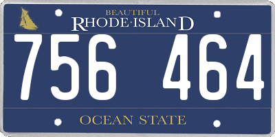 RI license plate 756464