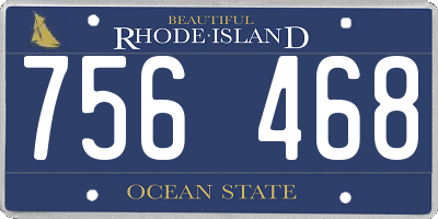 RI license plate 756468