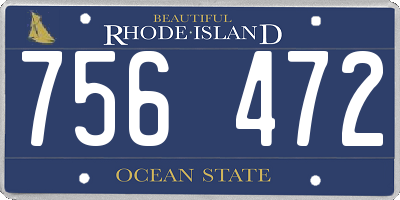 RI license plate 756472