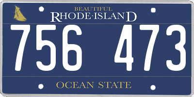 RI license plate 756473