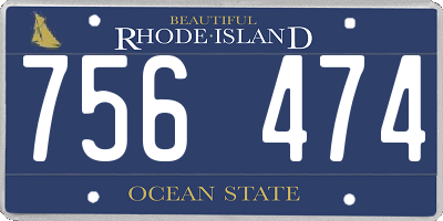 RI license plate 756474