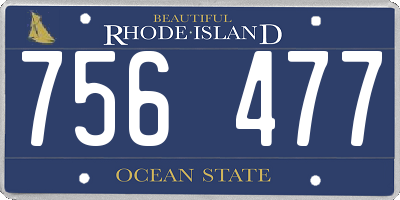 RI license plate 756477