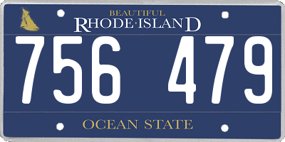 RI license plate 756479