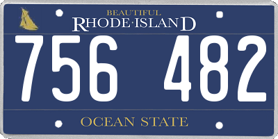 RI license plate 756482