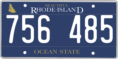RI license plate 756485
