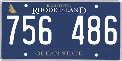 RI license plate 756486