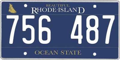 RI license plate 756487