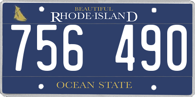 RI license plate 756490