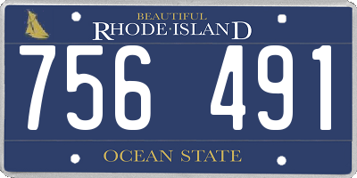 RI license plate 756491