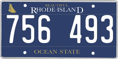 RI license plate 756493