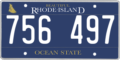 RI license plate 756497