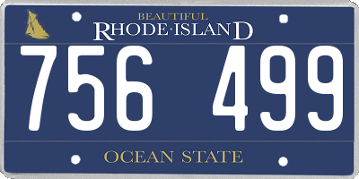 RI license plate 756499