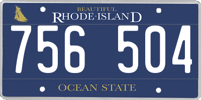 RI license plate 756504