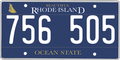RI license plate 756505