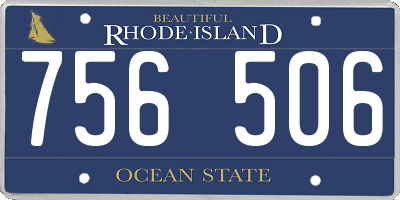 RI license plate 756506