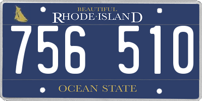 RI license plate 756510