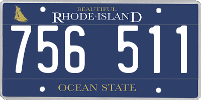 RI license plate 756511