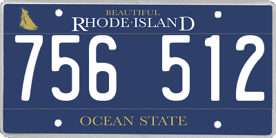 RI license plate 756512