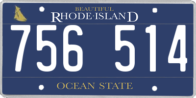 RI license plate 756514